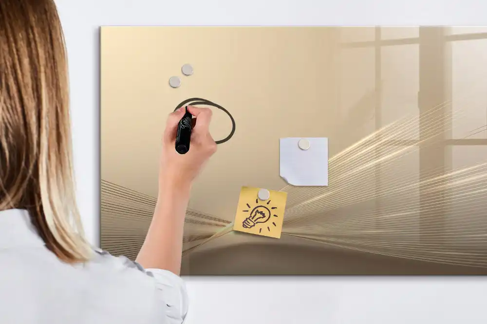 Tableau magnétique à dessiner motif lueur abstraite