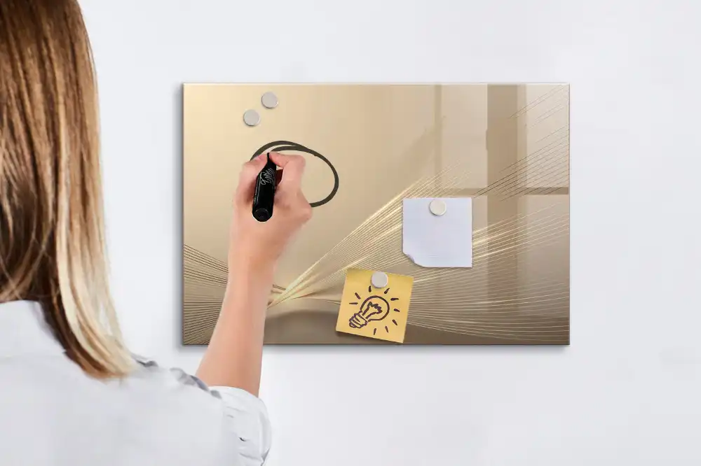 Tableau magnétique à dessiner motif lueur abstraite