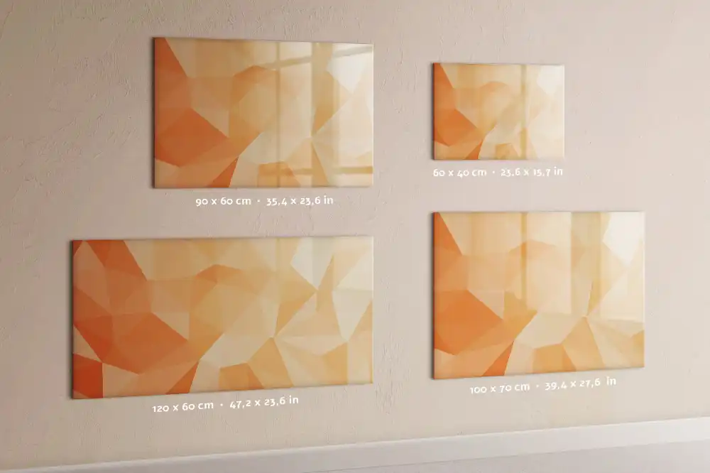 Tableau magnétique à dessiner motif triangles géométriques abstraits