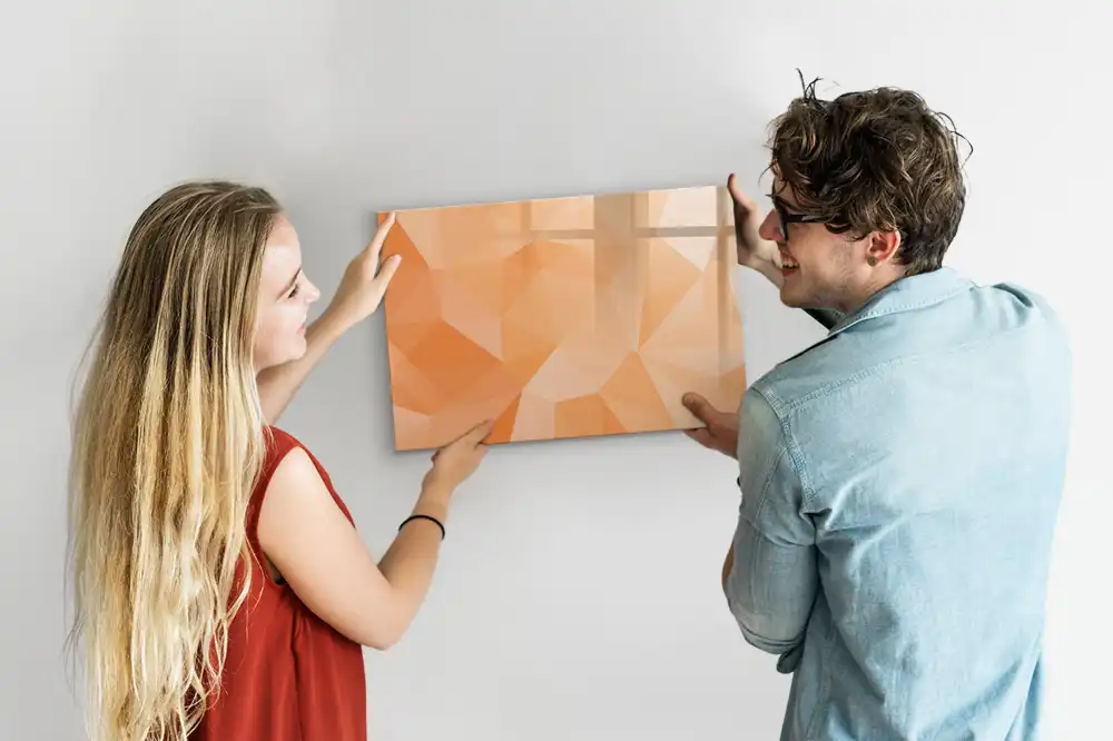 Tableau magnétique à dessiner motif triangles géométriques abstraits
