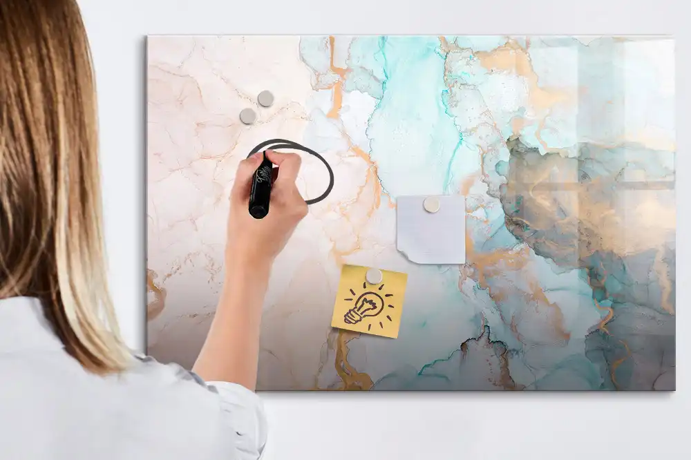 Tableau magnétique à dessiner avec motif de peinture abstraite