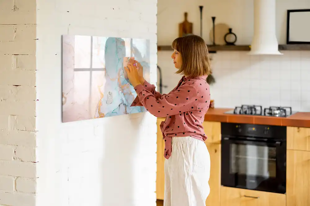Tableau magnétique à dessiner avec motif de peinture abstraite