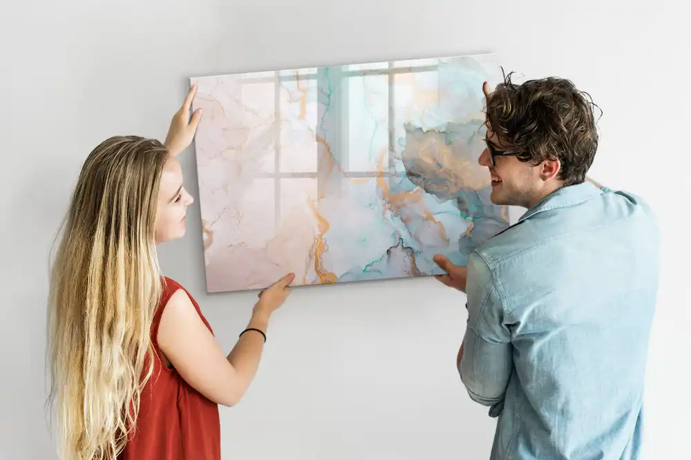 Tableau magnétique à dessiner avec motif de peinture abstraite
