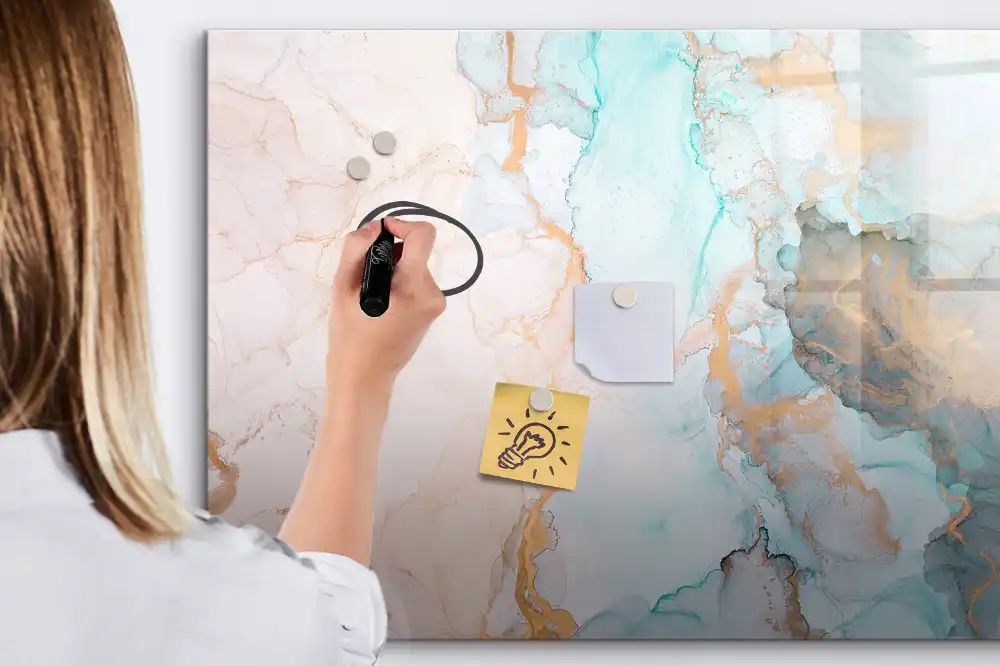 Tableau magnétique à dessiner avec motif de peinture abstraite