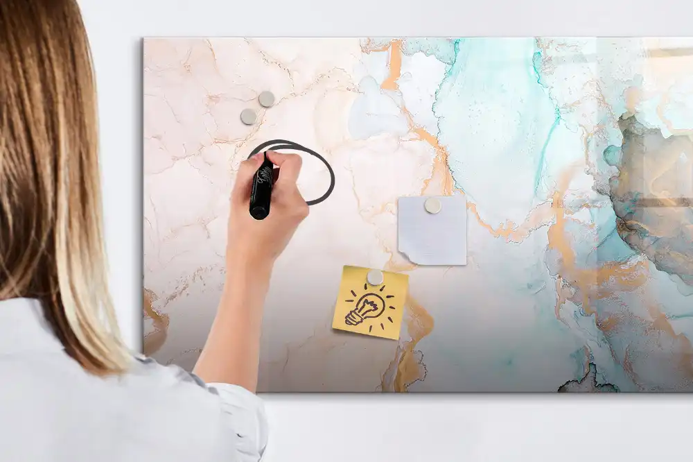 Tableau magnétique à dessiner avec motif de peinture abstraite