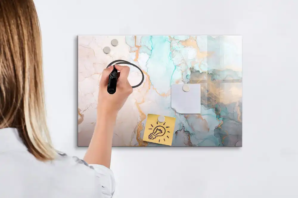 Tableau magnétique à dessiner avec motif de peinture abstraite