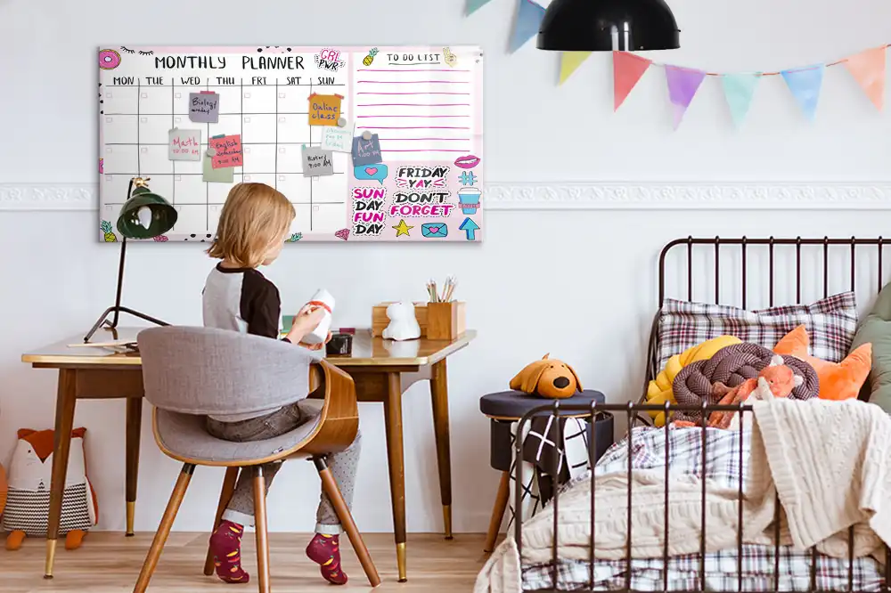 Tableau magnétique mensuel effaçable pour organisation