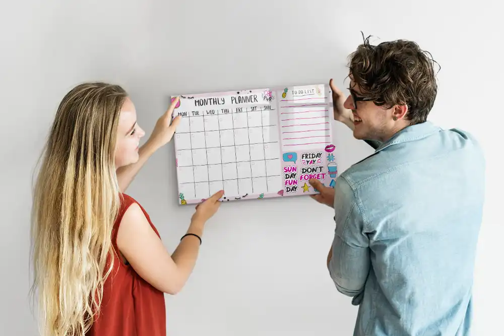 Tableau magnétique mensuel effaçable pour organisation