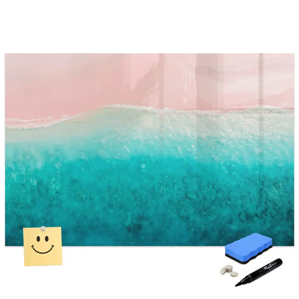Tableau blanc magnétique effaçable à sec avec cadre doré