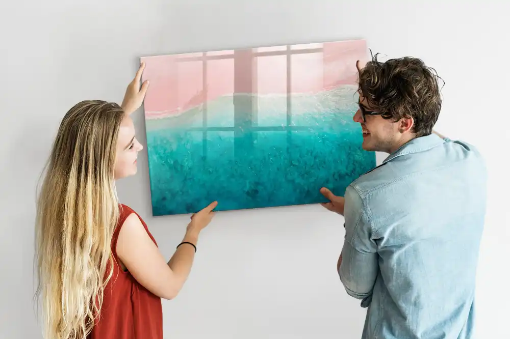Tableau blanc magnétique effaçable à sec avec cadre doré
