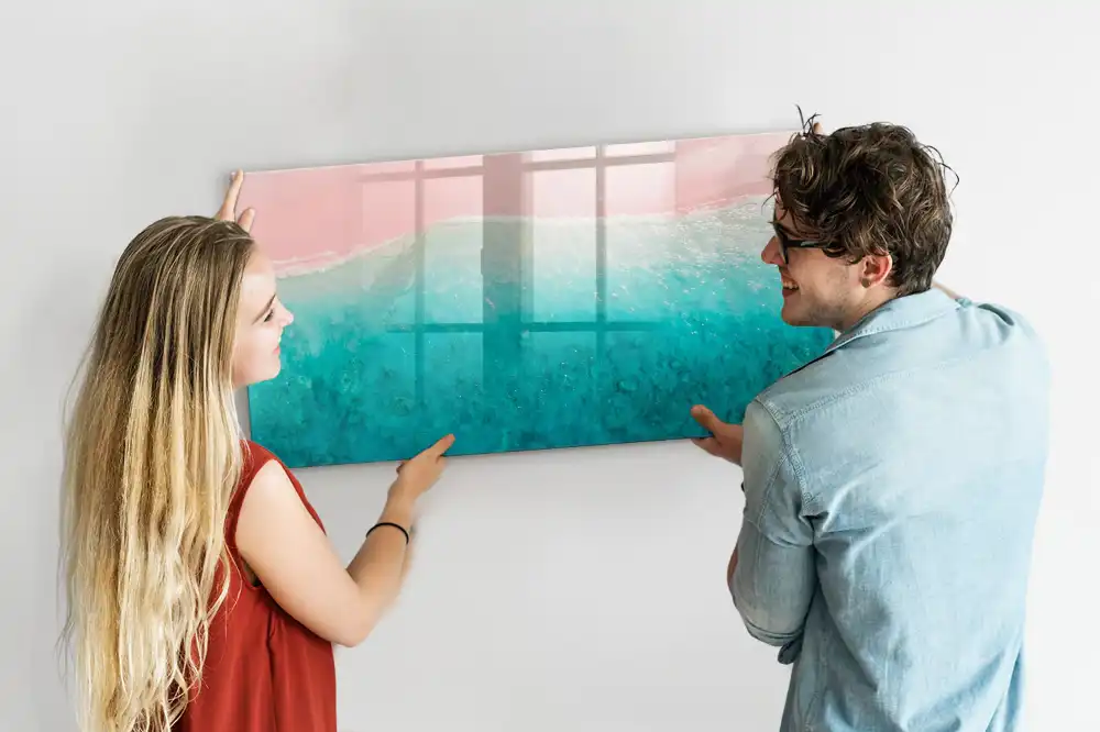 Tableau blanc magnétique effaçable à sec avec cadre doré