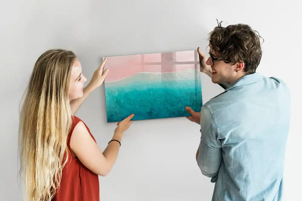 Tableau blanc magnétique effaçable à sec avec cadre doré