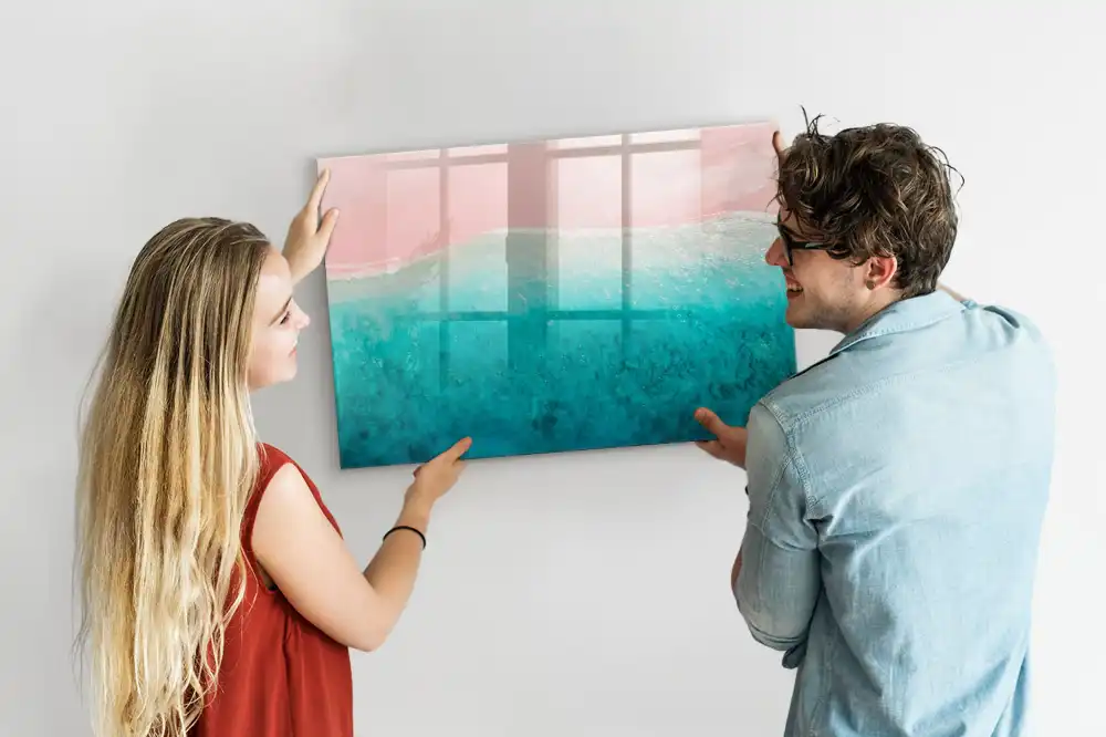 Tableau blanc magnétique effaçable à sec avec cadre doré