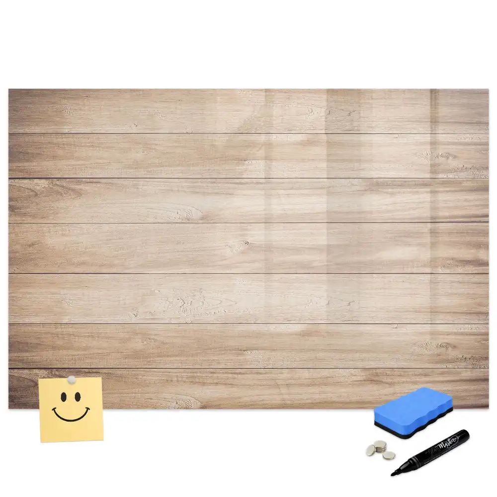 Tableau magnétique avec cadre en bois naturel