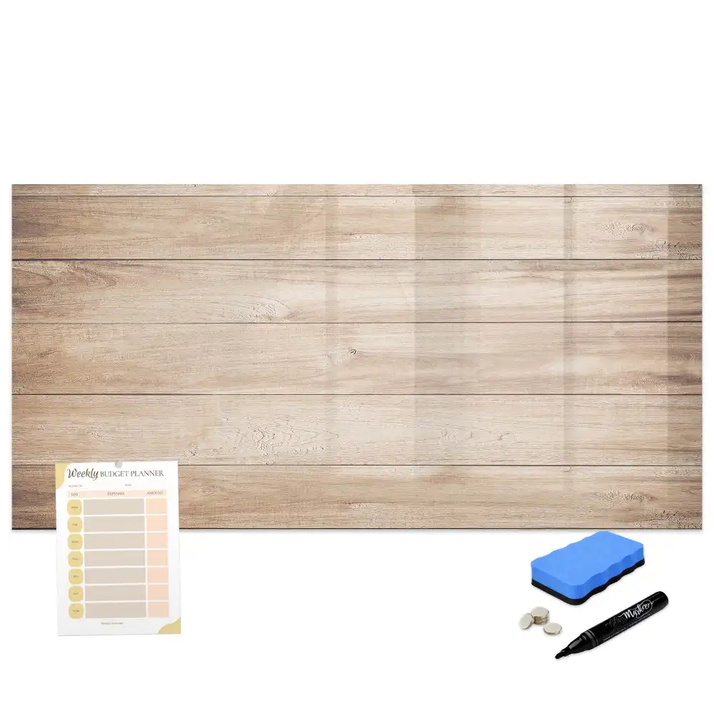 Tableau magnétique avec cadre en bois naturel