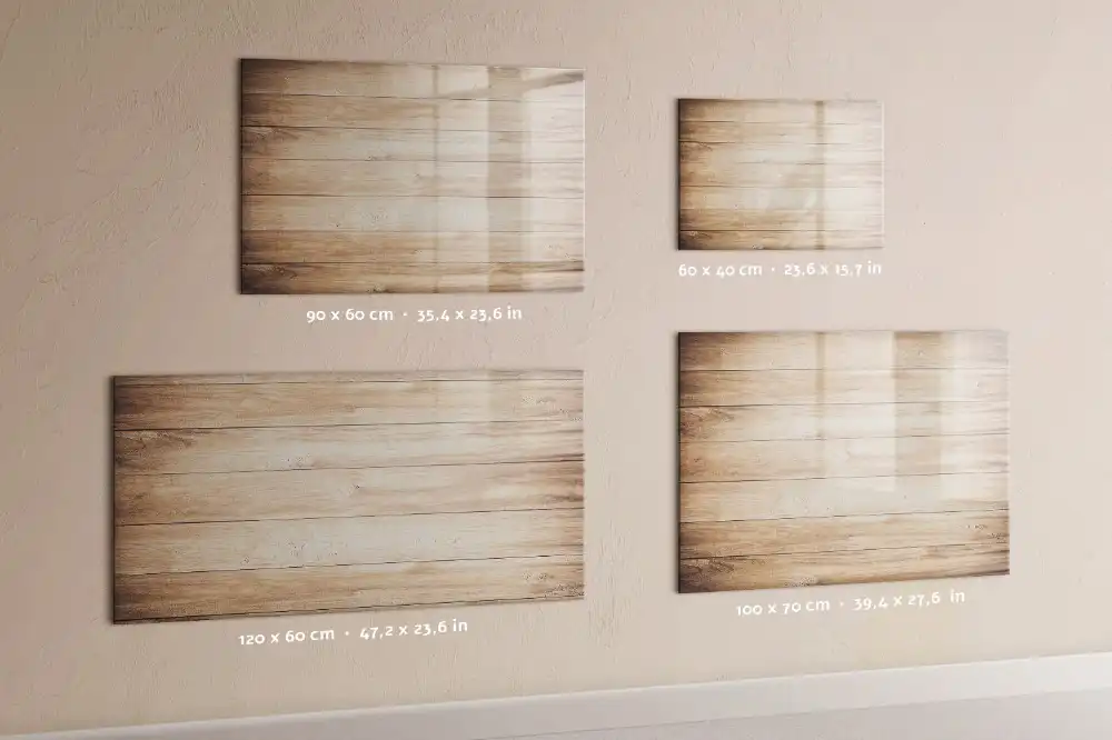 Tableau magnétique avec cadre en bois naturel