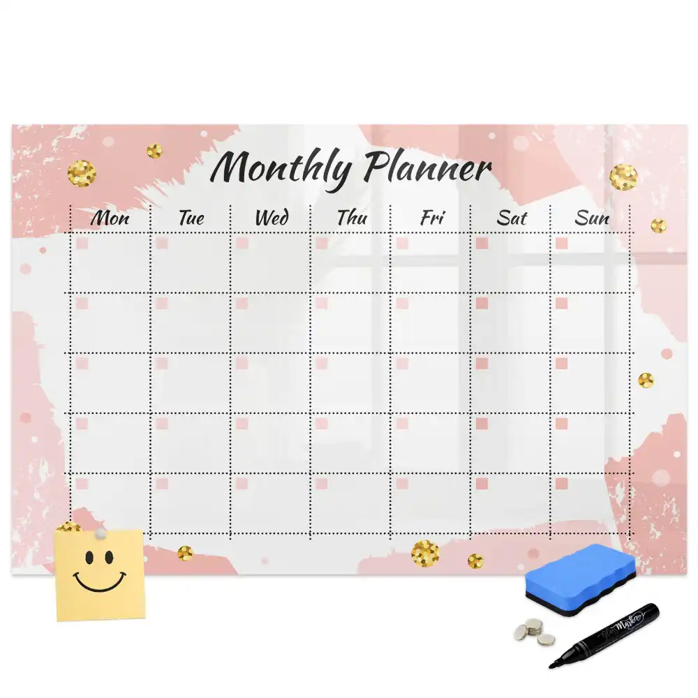 Tableau magnétique calendrier mensuel pour écriture