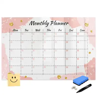Tableau magnétique calendrier mensuel pour écriture