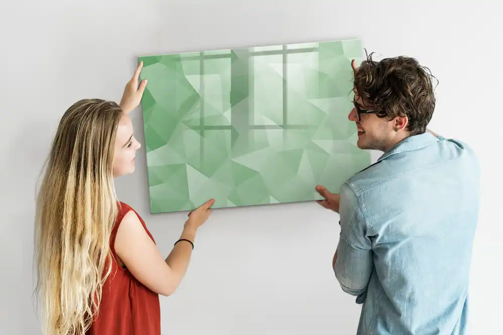 Tableau magnétique pour écriture avec composition de triangles