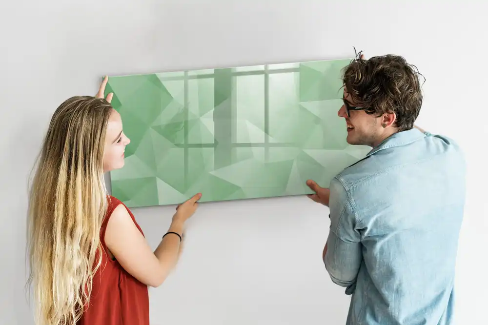Tableau magnétique pour écriture avec composition de triangles