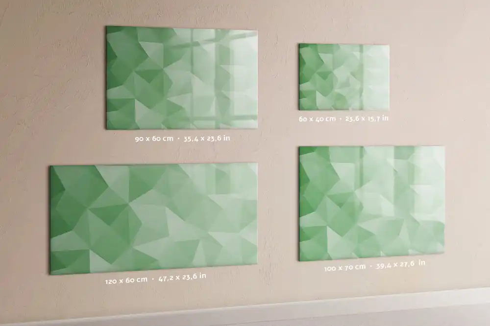 Tableau magnétique pour écriture avec composition de triangles