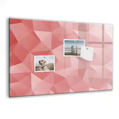 Tableau blanc magnétique effaçable à sec avec motifs géométriques triangulaires
