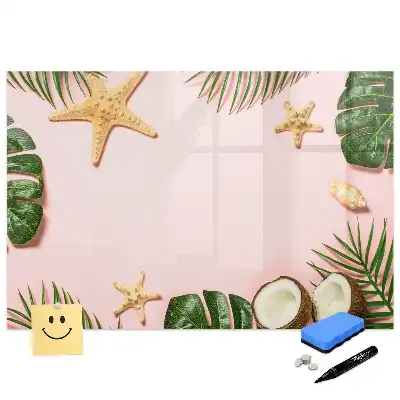 Tableau magnétique à dessiner motif climat estival et soleil