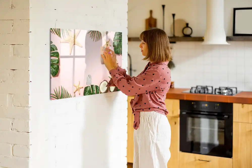 Tableau magnétique à dessiner motif climat estival et soleil
