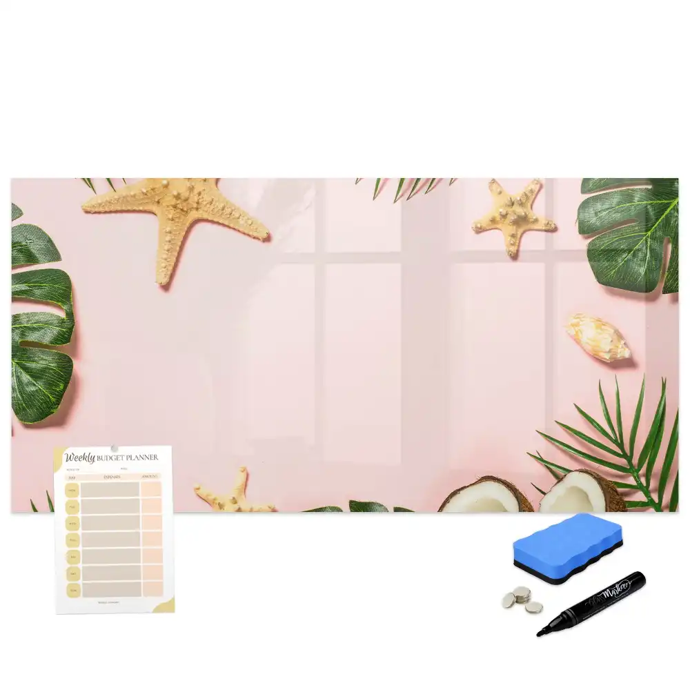 Tableau magnétique à dessiner motif climat estival et soleil