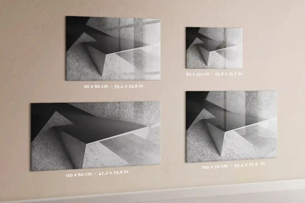 Tableau magnétique pour écriture motif triangles géométriques abstraits
