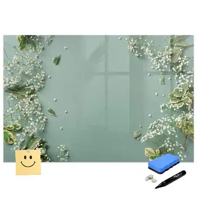 Tableau magnétique à dessiner motif fleurs subtiles et délicates