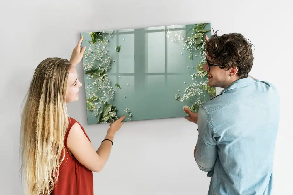 Tableau magnétique à dessiner motif fleurs subtiles et délicates