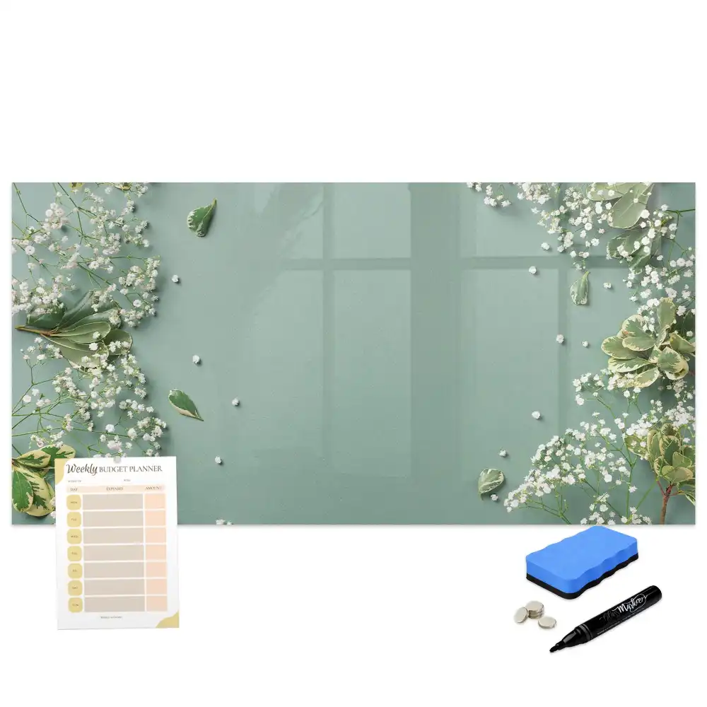 Tableau magnétique à dessiner motif fleurs subtiles et délicates