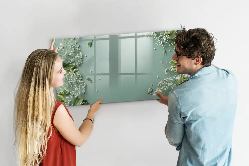 Tableau magnétique à dessiner motif fleurs subtiles et délicates