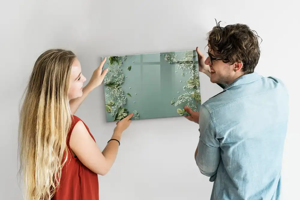 Tableau magnétique à dessiner motif fleurs subtiles et délicates