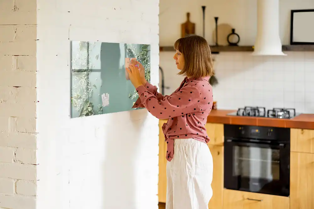 Tableau magnétique à dessiner motif fleurs subtiles et délicates