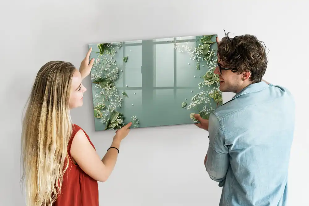 Tableau magnétique à dessiner motif fleurs subtiles et délicates