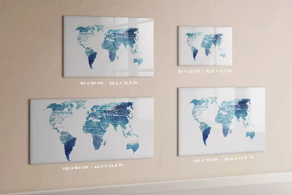Tableau magnétique à dessiner avec grille géographique du globe