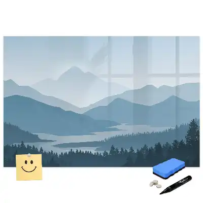 Tableau magnétique à dessiner paysage de montagne