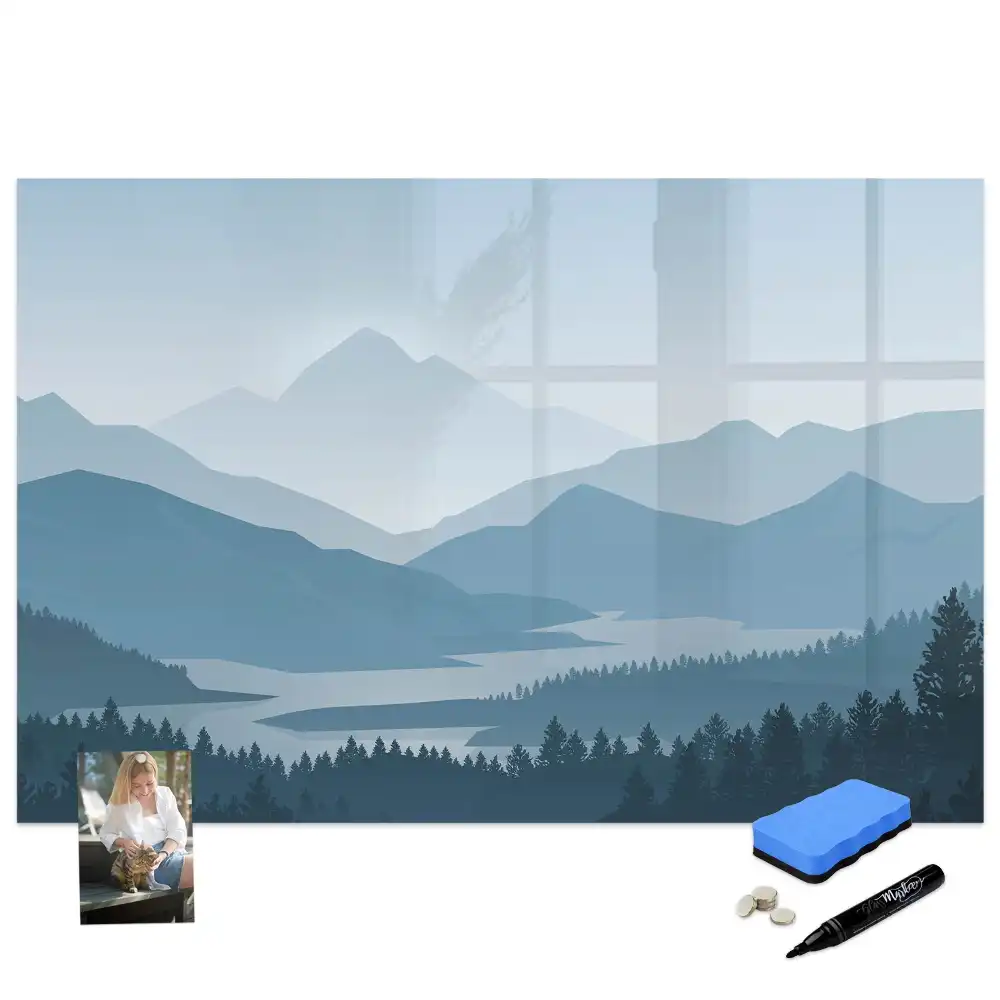 Tableau magnétique à dessiner paysage de montagne