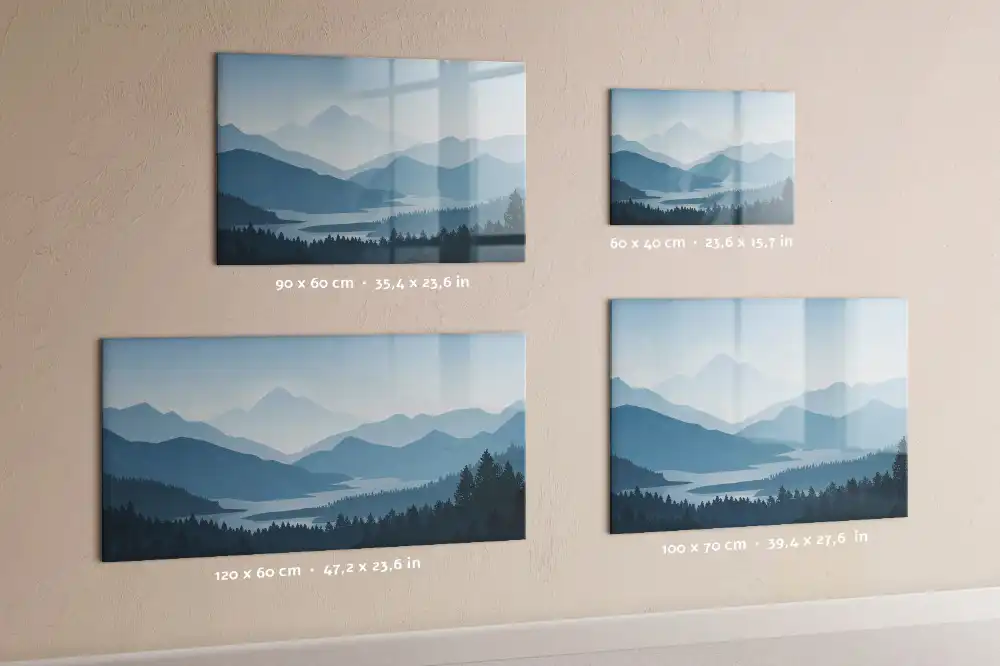 Tableau magnétique à dessiner paysage de montagne