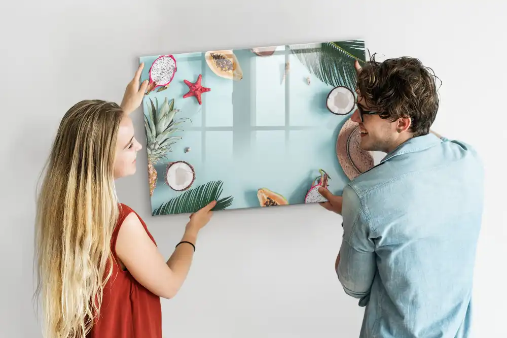 Tableau magnétique pour écriture motif composition florale estivale