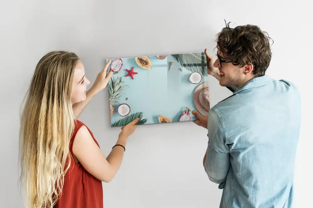 Tableau magnétique pour écriture motif composition florale estivale