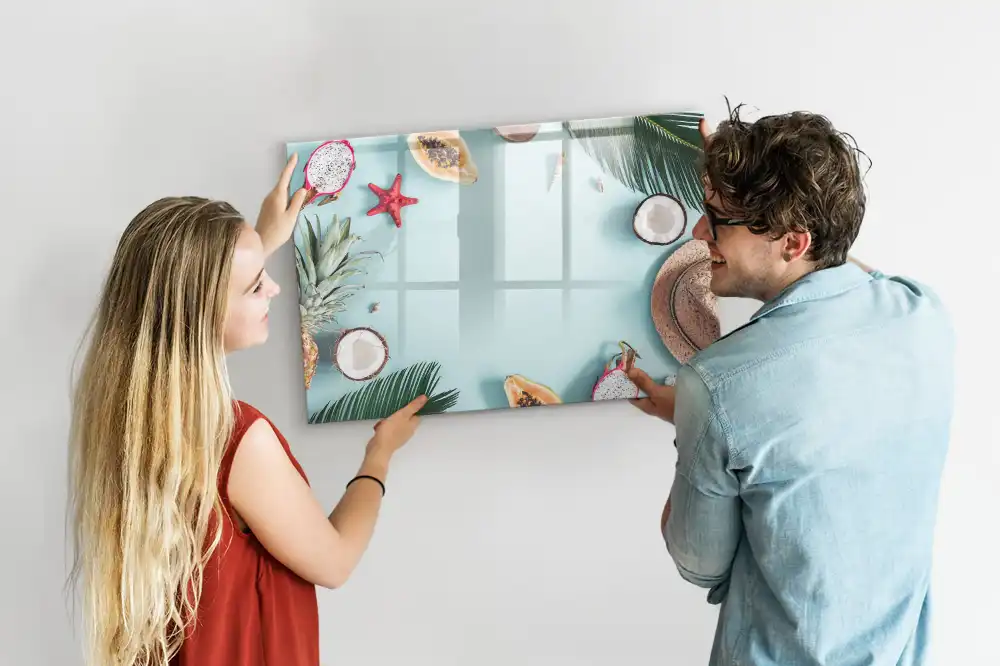 Tableau magnétique pour écriture motif composition florale estivale