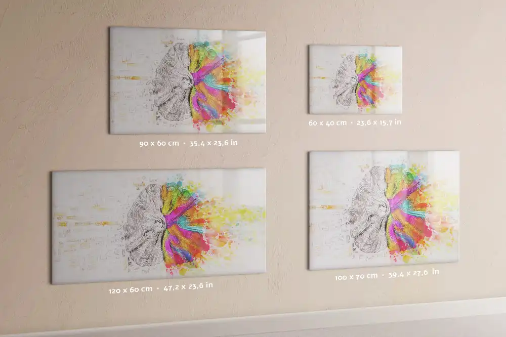 Tableau magnétique éducatif illustrant le cerveau en termes abstraits