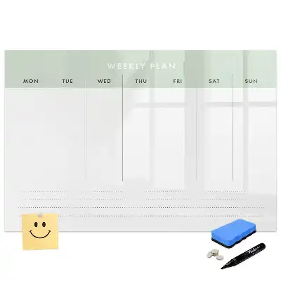 Tableau magnétique hebdomadaire pour organisation
