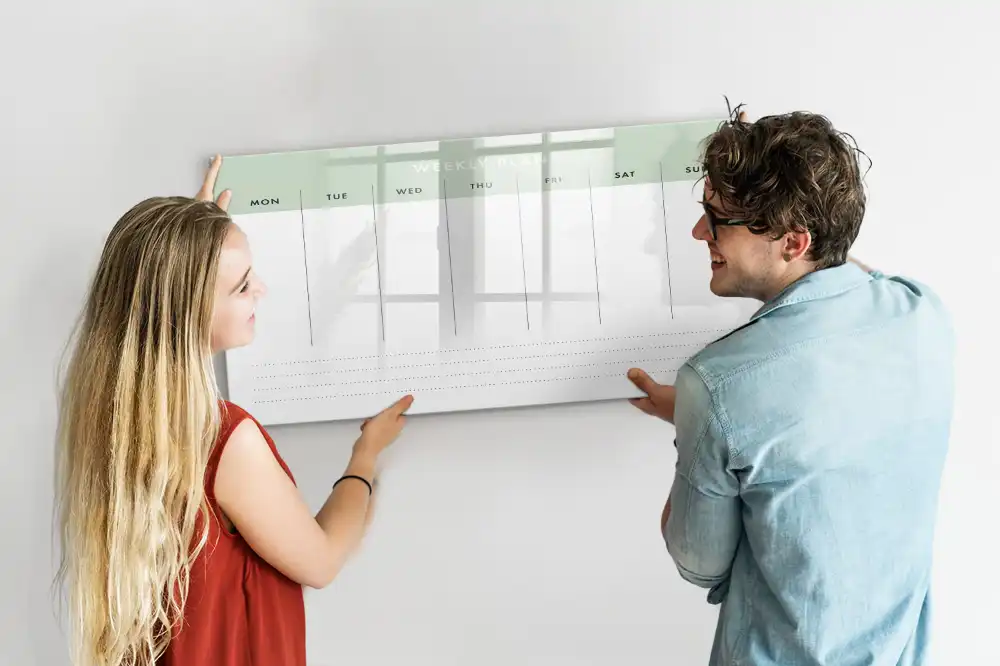 Tableau magnétique hebdomadaire pour organisation