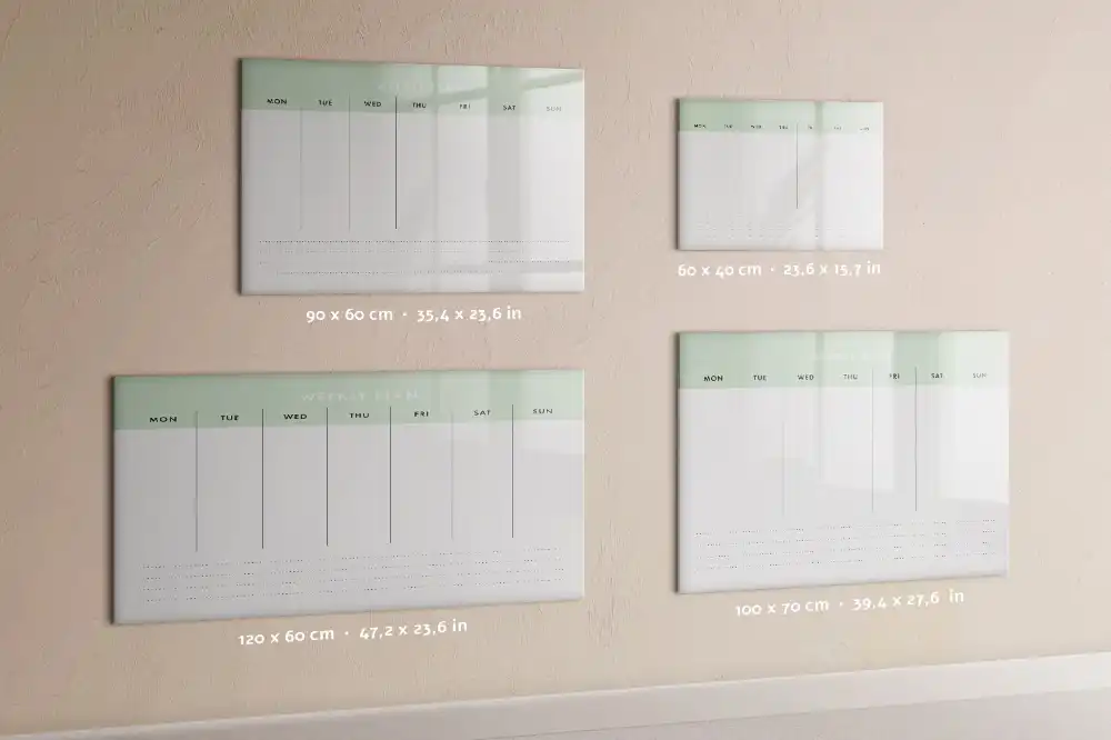 Tableau magnétique hebdomadaire pour organisation