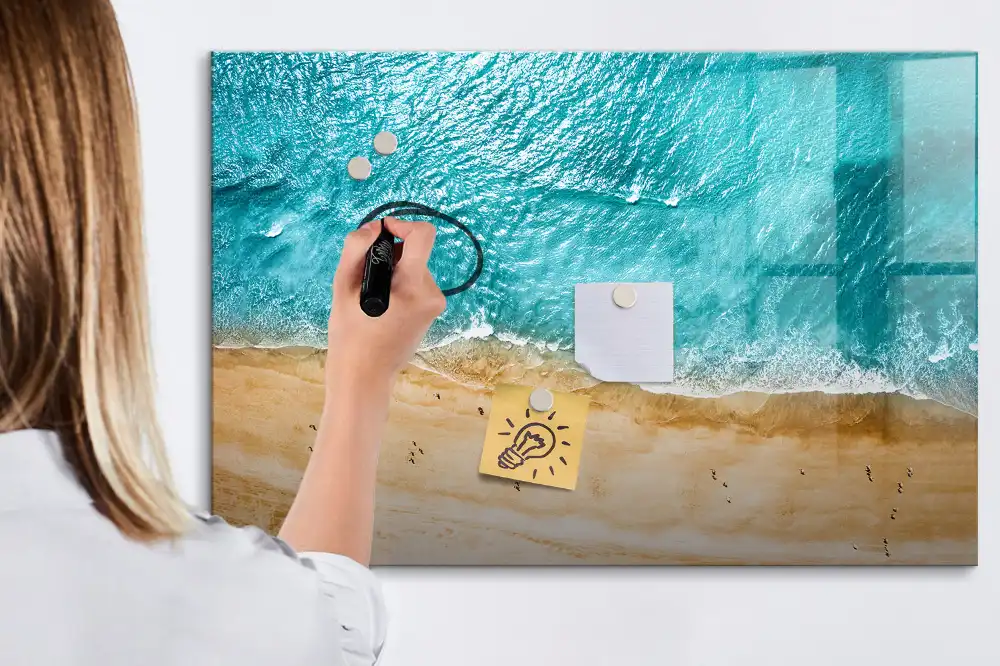 Tableau blanc magnétique effaçable à sec