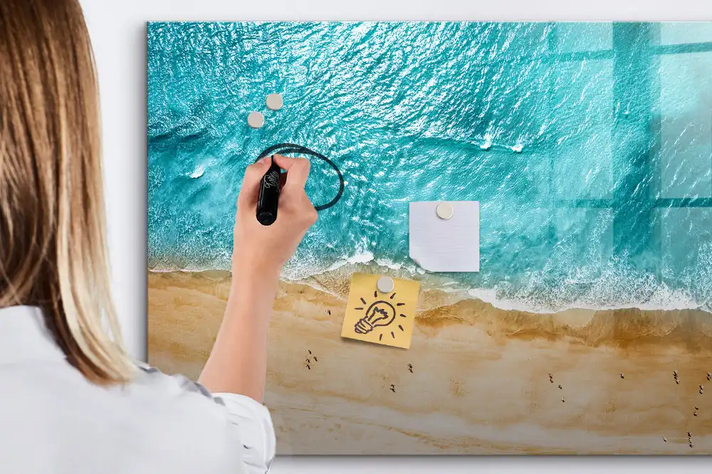 Tableau blanc magnétique effaçable à sec